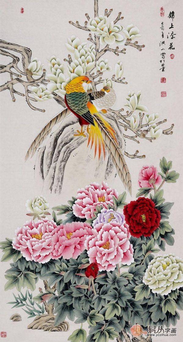 玄關(guān)用什么畫裝飾比較好，經(jīng)典好寓意玄關(guān)花鳥畫解讀