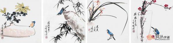 中式書房掛什么畫好？這三幅花鳥畫，讓書房更典雅