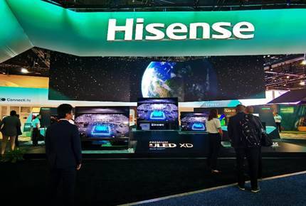 海信CES 2020展出98吋疊屏電視，業(yè)內最大