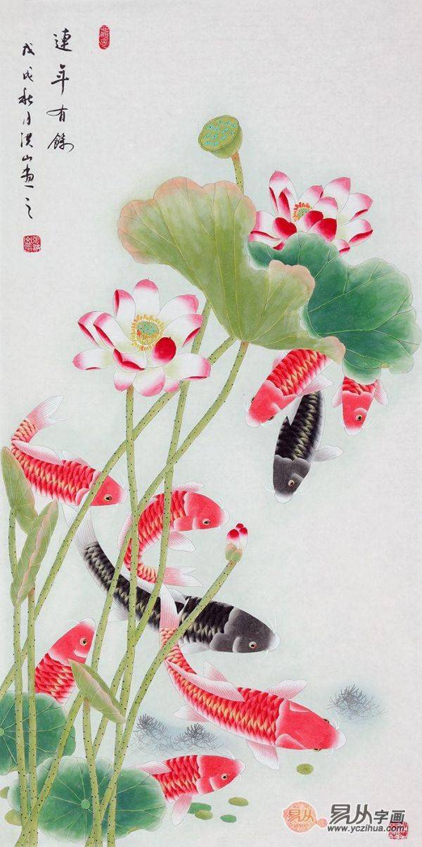 進門玄關(guān)掛什么畫比較合適，可以掛在玄關(guān)的花鳥國畫作品有這些