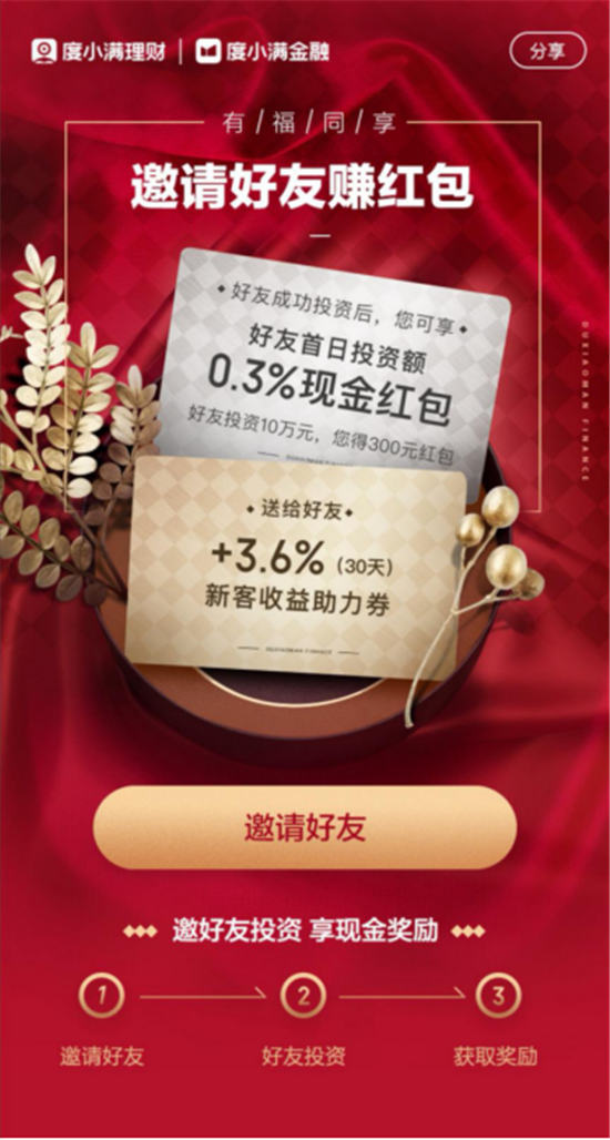 過完春節(jié)要吃土？度小滿好友”大財禮“進行時 收益高達7.9%哦！