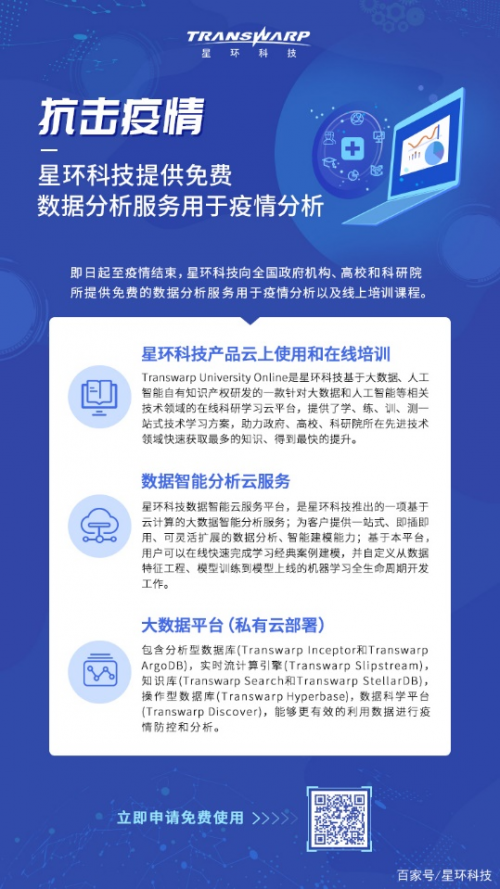 抗擊疫情！星環(huán)科技免費全面開放數(shù)據(jù)分析服務(wù)用于疫情分析