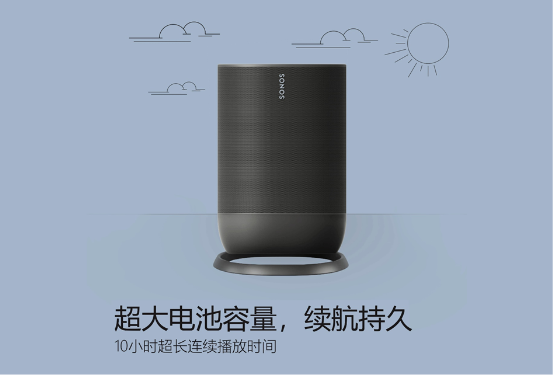 Sonos Move中國發(fā)售，“Wi-Fi+藍牙”一鍵開啟“美妙聲音，無處不在”