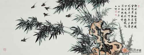 客廳適合掛什么字畫，國(guó)畫花鳥經(jīng)典四款寓意解析