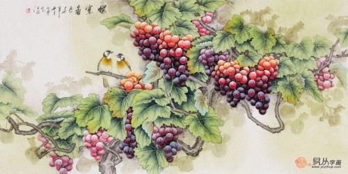 客廳適合掛什么字畫，國(guó)畫花鳥經(jīng)典四款寓意解析