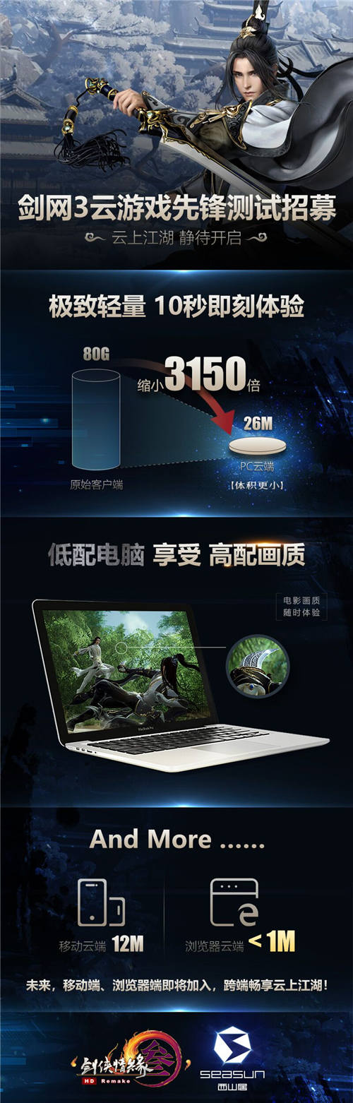 劍網(wǎng)3云游戲首次測(cè)試開放 移動(dòng)端瀏覽器云游戲2020實(shí)現(xiàn)