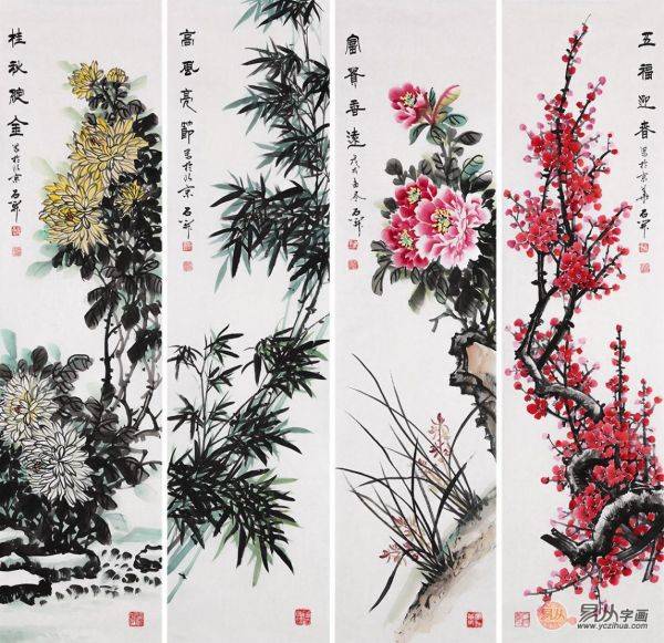 適合掛客廳的書畫作品大全，2020暢銷花鳥畫推薦