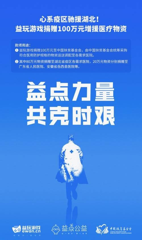 益玩游戲助力全國(guó)抗擊肺炎疫情，100萬(wàn)醫(yī)療物資陸續(xù)送達(dá)