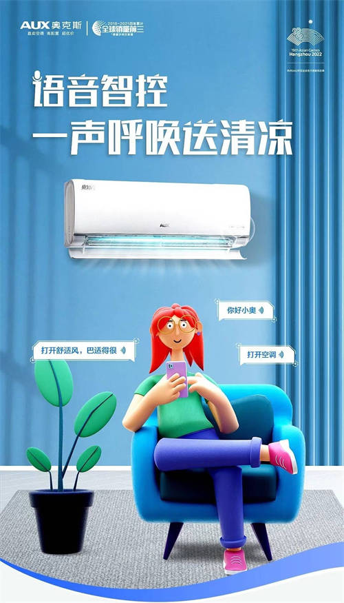 科技潮電領(lǐng)風潮，奧克斯2022年智能語音空調(diào)銷量全球第一
