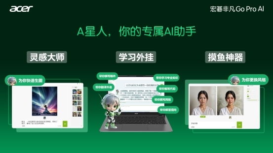 靈感大師？摸魚神器？學(xué)習(xí)外掛？宏碁非凡Go Pro AI給你親民嘗鮮體驗！