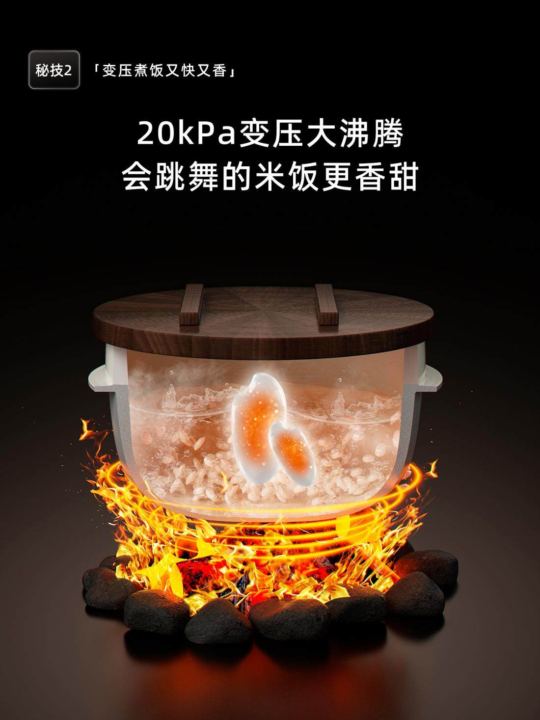 小熊電器變壓電飯煲：16分鐘，速享Q彈A+好米飯