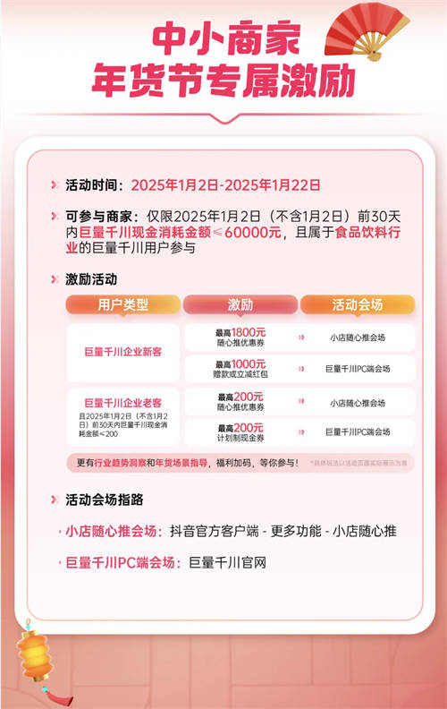 巨量千川年貨節(jié)玩法升級(jí)，助力商家搶贏2025開(kāi)門(mén)紅