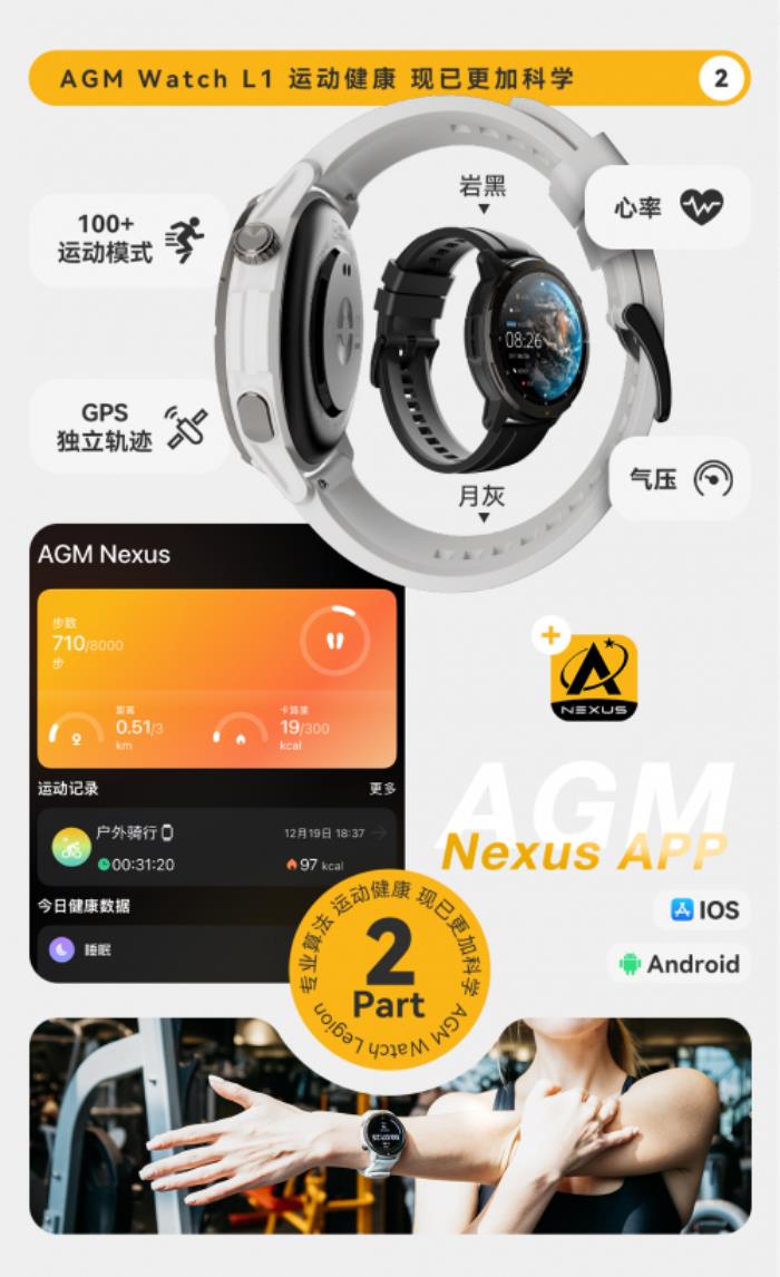 AGM Watch L1 智能手表開售，手表也要做到三防