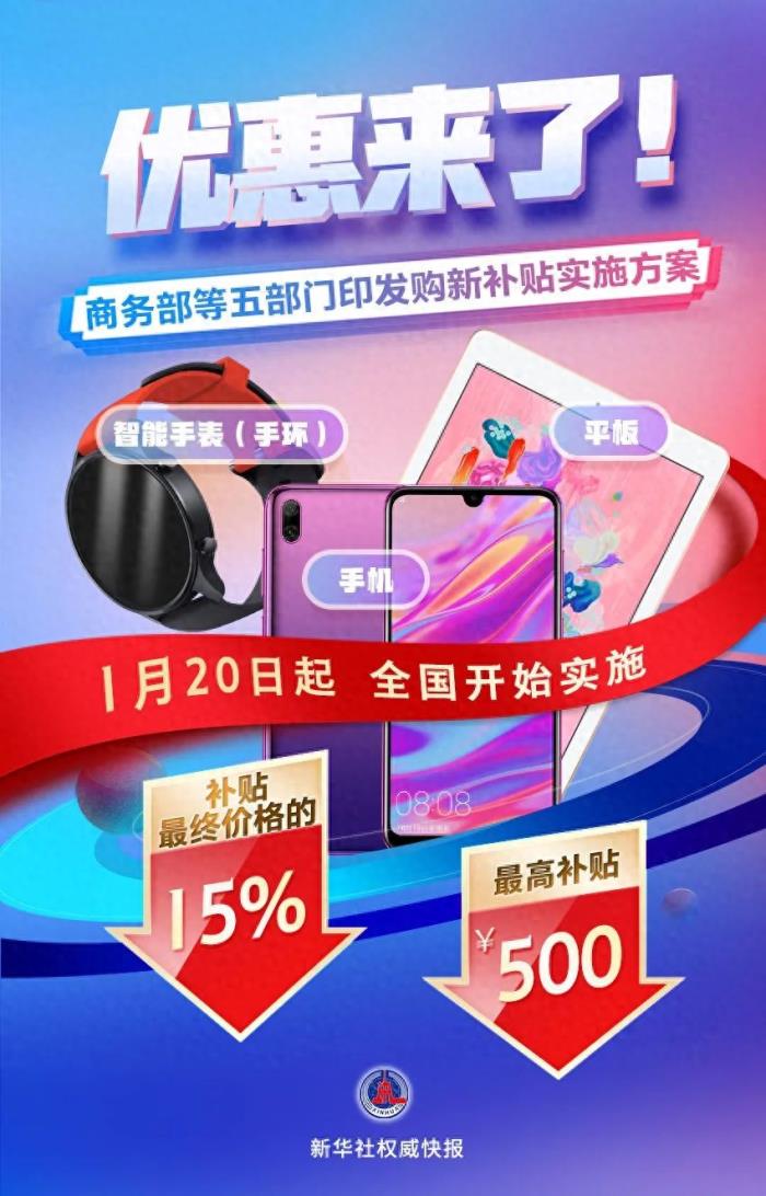國補政策2025最新消息：買手機，國補標準來了！1月20日起實施