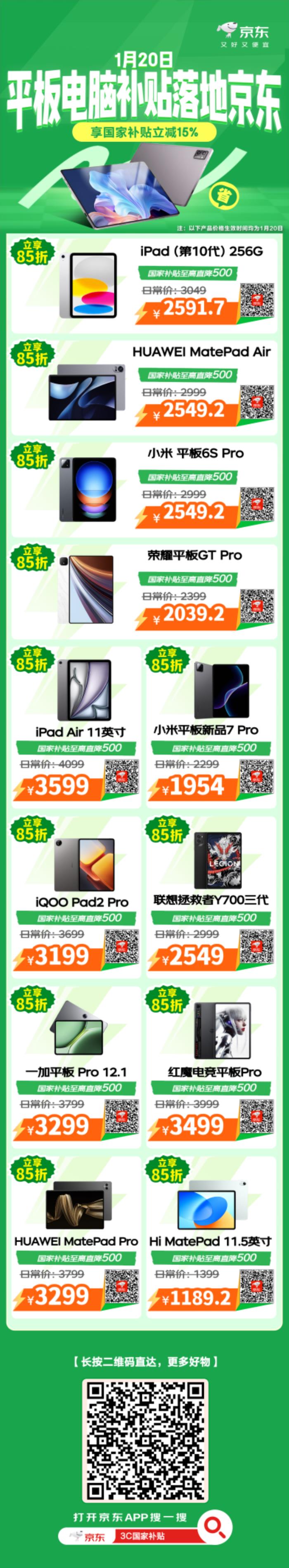 來京東購iPad也能享國補 iPad（第10代）到手價只要2591元