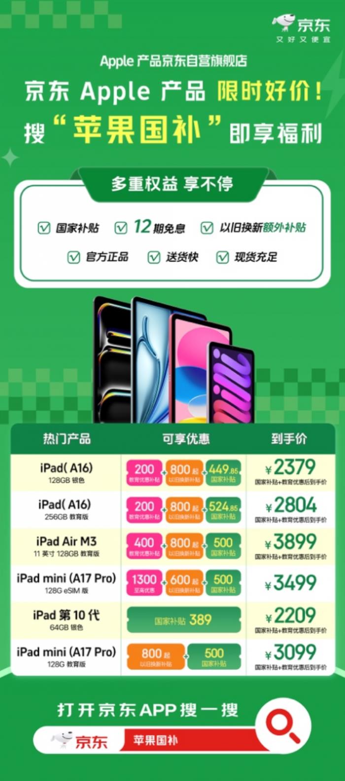 京東“國補(bǔ)”疊加以舊換新“雙補(bǔ)”火力全開！iPhone 16立減1500