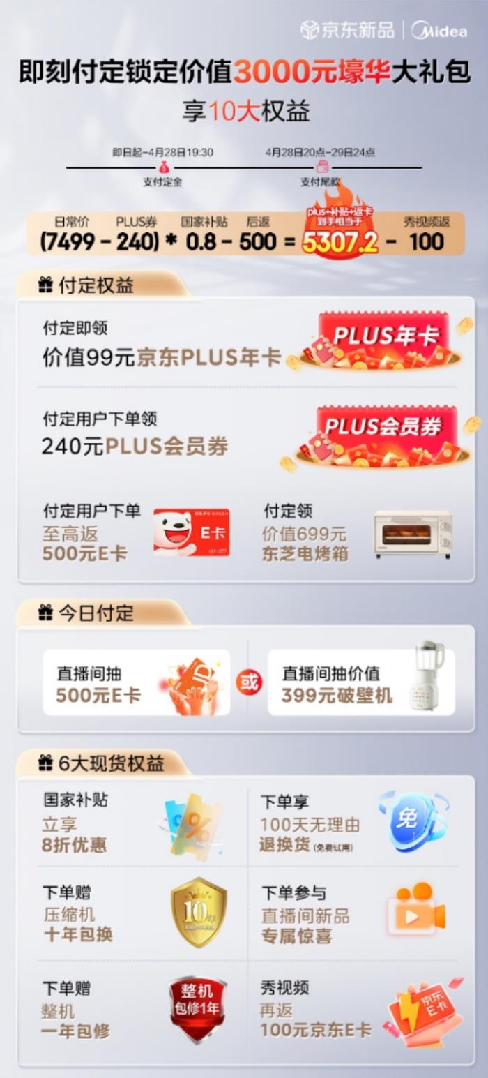 美的新品餐邊柜冰箱京東首發(fā)在即 預(yù)定送價值3000元新品權(quán)益