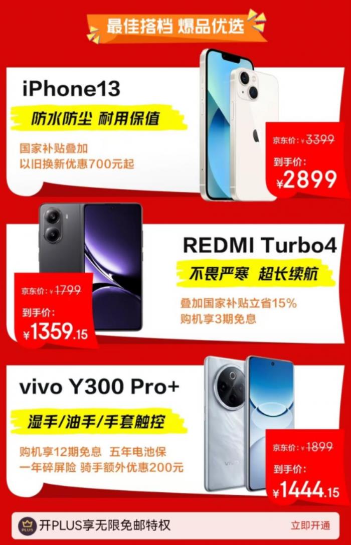 京東上線“騎手超值補(bǔ)貼”活動(dòng) 買手機(jī)可享額外200元補(bǔ)貼