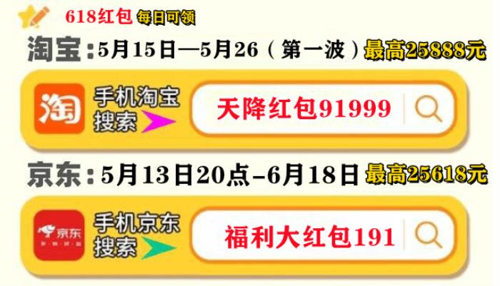 京東天貓618紅包活動(dòng)什么時(shí)候開始？淘寶618年中大促紅包25888元！
