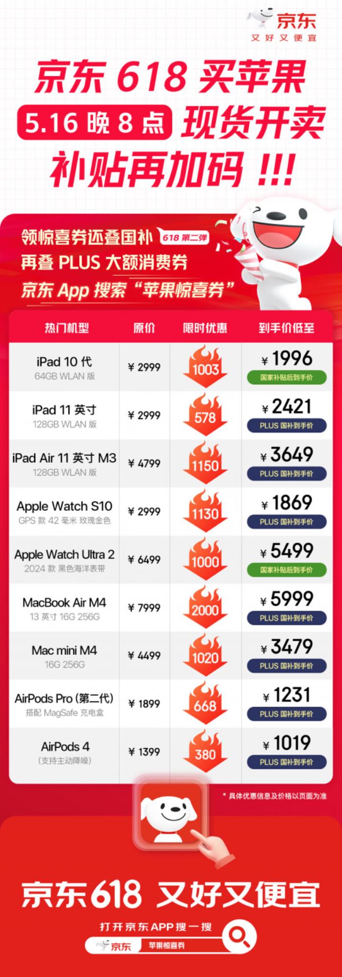 驚喜券疊加國家補貼更省錢！京東下單iPad 10代到手低至1996元