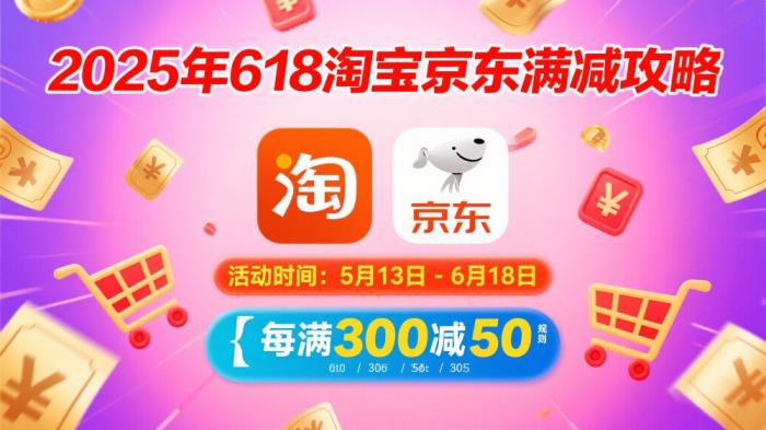 2025淘寶京東618活動時間從5月23日開始到6月18日結(jié)束！618滿減規(guī)則和優(yōu)惠力度如何？