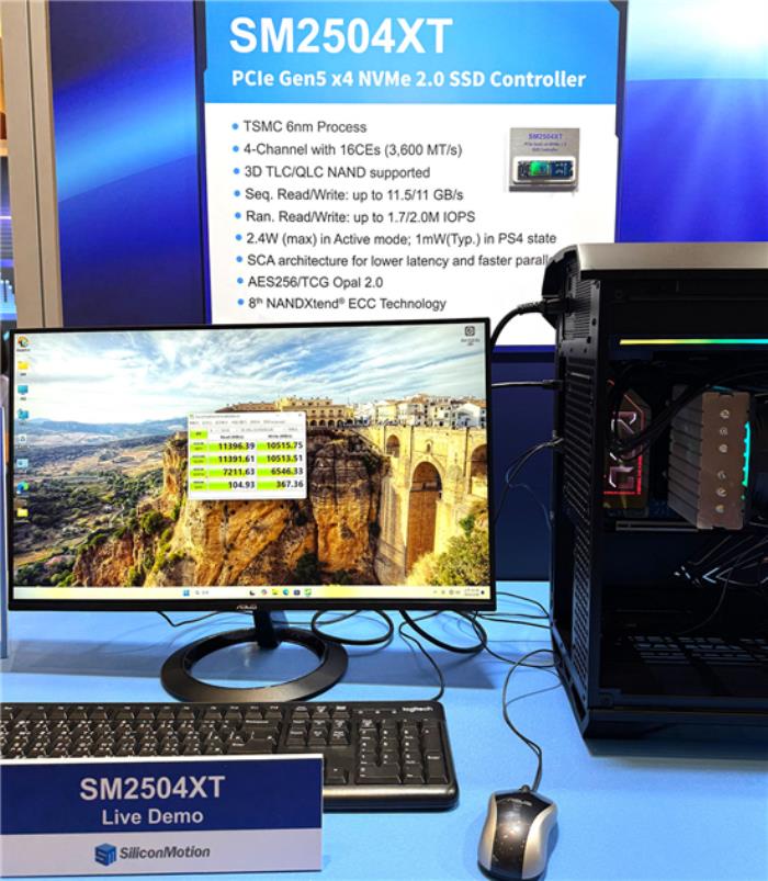 慧榮2025臺(tái)北電腦展推全新PCIe Gen5 SSD主控 能效比太強(qiáng)